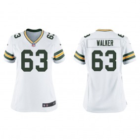 Women's Green Bay Packers Rasheed Walker White 2022 NFL Draft Game Jersey