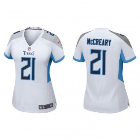 Women's Tennessee Titans Roger McCreary White 2022 NFL Draft Game Jersey