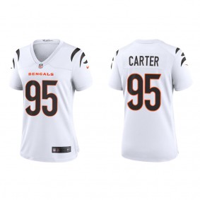 Women's Cincinnati Bengals Zachary Carter White 2022 NFL Draft Game Jersey