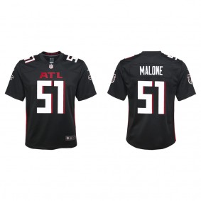 Youth Atlanta Falcons DeAngelo Malone Black 2022 NFL Draft Game Jersey