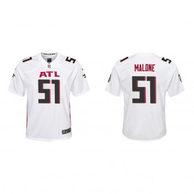 Youth Atlanta Falcons DeAngelo Malone White 2022 NFL Draft Game Jersey