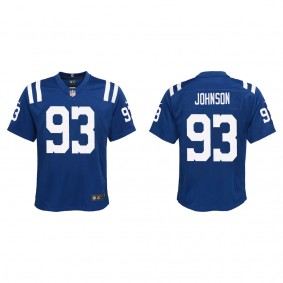 Youth Indianapolis Colts Eric Johnson Royal 2022 NFL Draft Game Jersey