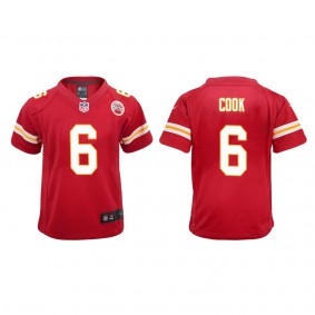 Youth Kansas City Chiefs Bryan Cook Red 2022 NFL Draft Game Jersey