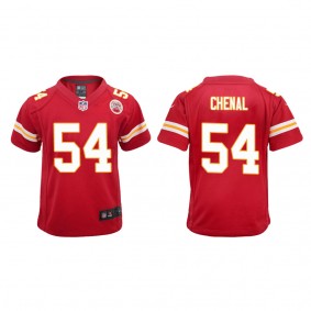Youth Kansas City Chiefs Leo Chenal Red 2022 NFL Draft Game Jersey