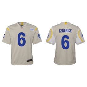 Youth Los Angeles Rams Derion Kendrick Bone 2022 NFL Draft Game Jersey