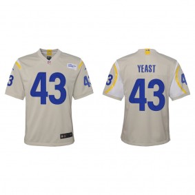 Youth Los Angeles Rams Russ Yeast Bone 2022 NFL Draft Game Jersey