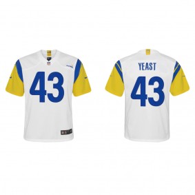 Youth Los Angeles Rams Russ Yeast White 2022 NFL Draft Alternate Game Jersey