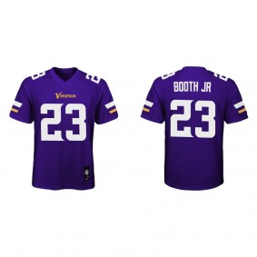 Youth Minnesota Vikings Andrew Booth Jr. Purple 2022 NFL Draft Game Jersey