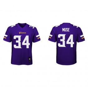 Youth Minnesota Vikings Nick Muse Purple 2022 NFL Draft Game Jersey