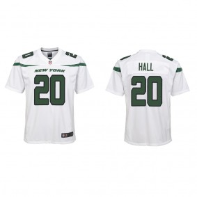 Youth New York Jets Breece Hall White 2022 NFL Draft Game Jersey