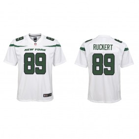 Youth New York Jets Jeremy Ruckert White 2022 NFL Draft Game Jersey