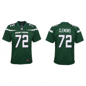 Youth New York Jets Micheal Clemons Green 2022 NFL Draft Game Jersey