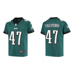 Youth Philadelphia Eagles Grant Calcaterra Midnight Green 2022 NFL Draft Game Jersey