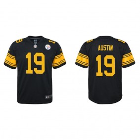 Youth Pittsburgh Steelers Calvin Austin Black 2022 NFL Draft Alternate Game Jersey
