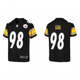 Youth Pittsburgh Steelers DeMarvin Leal Black 2022 NFL Draft Game Jersey