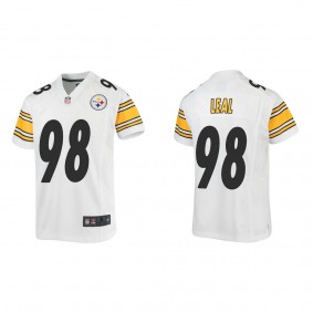 Youth Pittsburgh Steelers DeMarvin Leal White 2022 NFL Draft Game Jersey