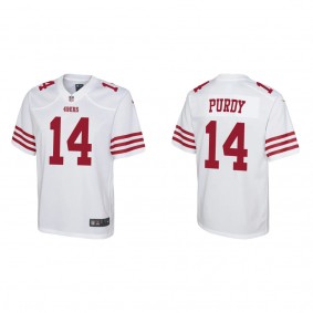 Youth San Francisco 49ers Brock Purdy White 2022 NFL Draft Game Jersey