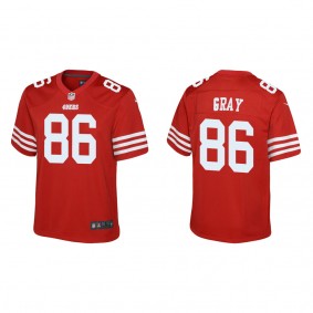 Youth San Francisco 49ers Danny Gray Scarlet 2022 NFL Draft Game Jersey