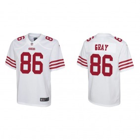 Youth San Francisco 49ers Danny Gray White 2022 NFL Draft Game Jersey