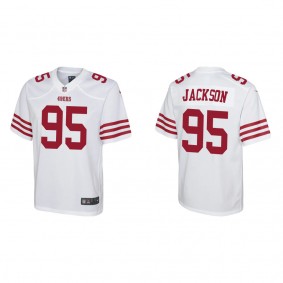 Youth San Francisco 49ers Drake Jackson White 2022 NFL Draft Game Jersey