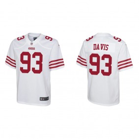 Youth San Francisco 49ers Kalia Davis White 2022 NFL Draft Game Jersey