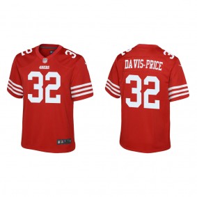 Youth San Francisco 49ers Tyrion Davis-Price Scarlet 2022 NFL Draft Game Jersey