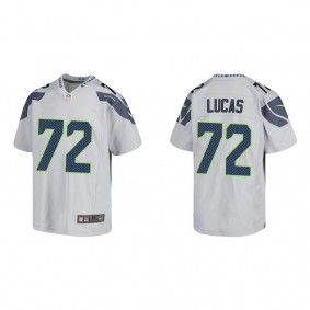Youth Seattle Seahawks Abraham Lucas Gray 2022 NFL Draft Game Jersey