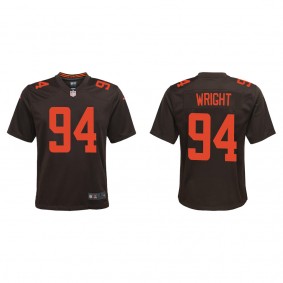 Youth Cleveland Browns Alex Wright Brown 2022 NFL Draft Alternate Game Jersey