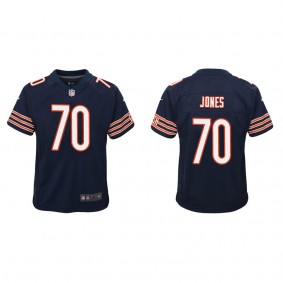 Youth Chicago Bears Braxton Jones Navy 2022 NFL Draft Game Jersey