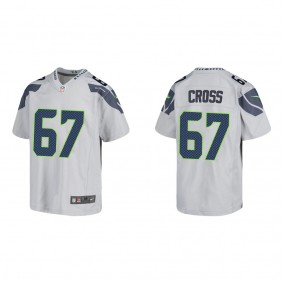 Youth Seattle Seahawks Charles Cross Gray 2022 NFL Draft Game Jersey