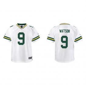 Youth Green Bay Packers Christian Watson White 2022 NFL Draft Game Jersey