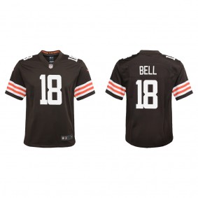Youth Cleveland Browns David Bell Brown 2022 NFL Draft Game Jersey