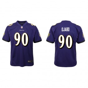 Youth Baltimore Ravens David Ojabo Purple 2022 NFL Draft Game Jersey