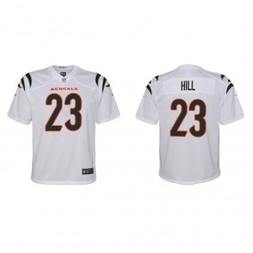 Youth Cincinnati Bengals Daxton Hill White 2022 NFL Draft Game Jersey