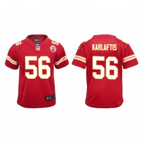 Youth Kansas City Chiefs George Karlaftis Red 2022 NFL Draft Game Jersey