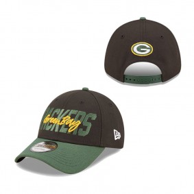 Youth Green Bay Packers New Era Black Green 2022 NFL Draft 9FORTY Snapback Adjustable Cap