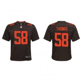 Youth Cleveland Browns Isaiah Thomas Brown 2022 NFL Draft Alternate Game Jersey