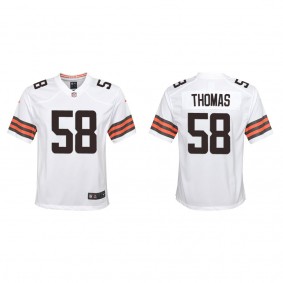Youth Cleveland Browns Isaiah Thomas White 2022 NFL Draft Game Jersey