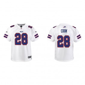 Youth Buffalo Bills James Cook White 2022 NFL Draft Game Jersey