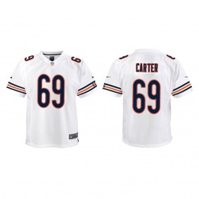 Youth Chicago Bears Ja'Tyre Carter White 2022 NFL Draft Game Jersey