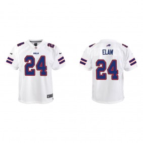 Youth Buffalo Bills Kaiir Elam White 2022 NFL Draft Game Jersey