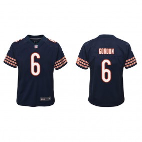 Youth Chicago Bears Kyler Gordon Navy 2022 NFL Draft Game Jersey