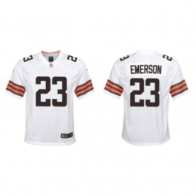 Youth Cleveland Browns Martin Emerson White 2022 NFL Draft Game Jersey