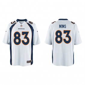 Youth Marvin Mims White 2023 NFL Draft Game Jersey