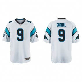 Youth Carolina Panthers Matt Corral White 2022 NFL Draft Game Jersey