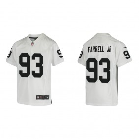 Youth Las Vegas Raiders Neil Farrell Jr. White 2022 NFL Draft Game Jersey