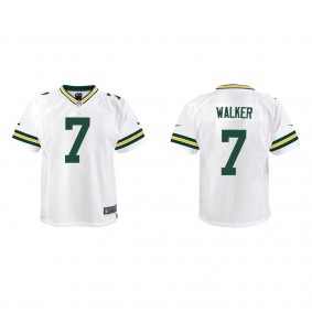 Youth Green Bay Packers Quay Walker White 2022 NFL Draft Game Jersey