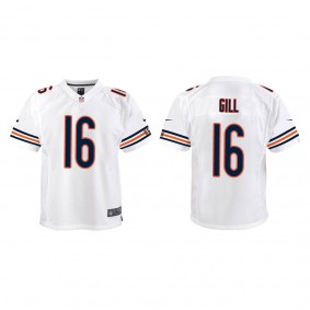 Youth Chicago Bears Trenton Gill White 2022 NFL Draft Game Jersey
