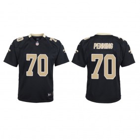 Youth New Orleans Saints Trevor Penning Black 2022 NFL Draft Game Jersey