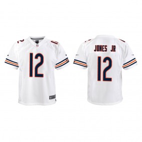 Youth Chicago Bears Velus Jones Jr. White 2022 NFL Draft Game Jersey
